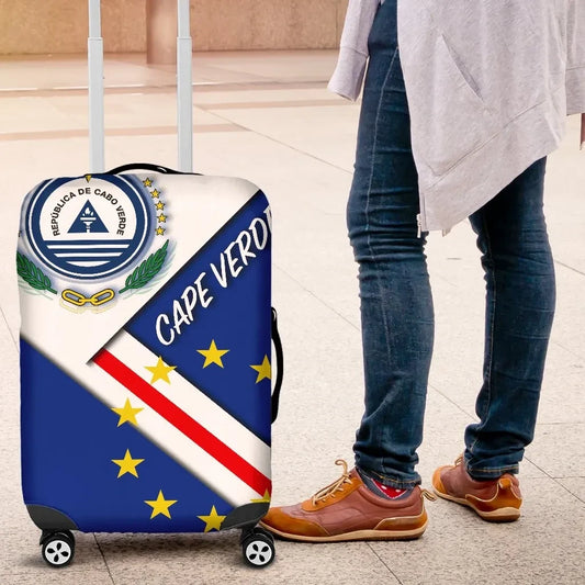 Cape Verde Luggage Cover Flag With Coat Of Arm