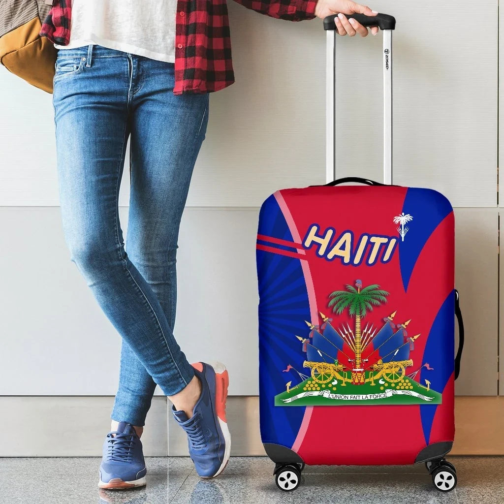 Coat of Arms Haiti Luggage Covers Circle Stripes
