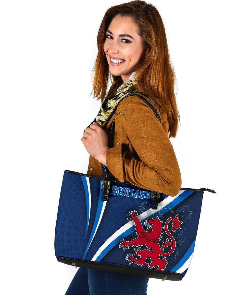 Scotland Celtic Leather Tote Bag Proud To Be Scottish