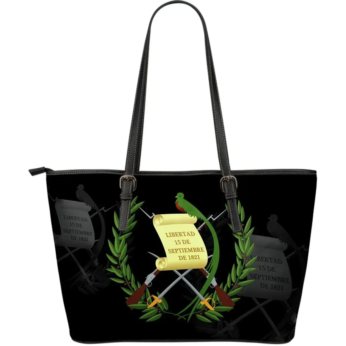 Guatemala Leather Tote Bag Size