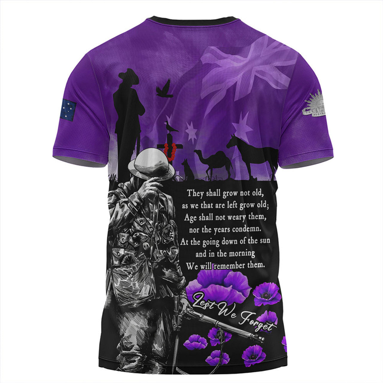 Australia T Shirt Anzac Day Remembering The Animals Victims Of War