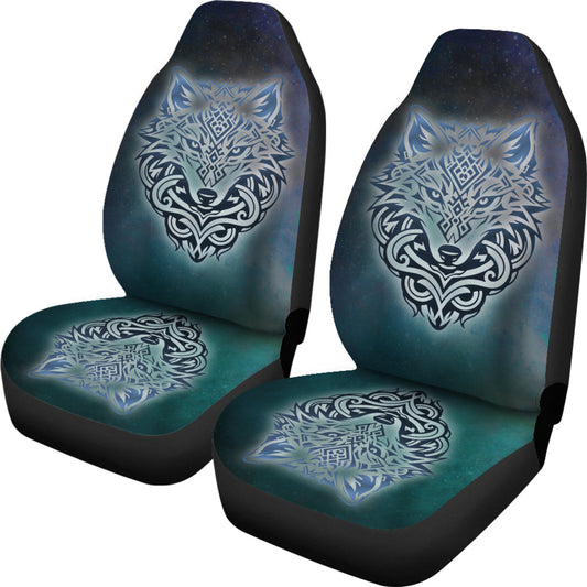 Car Seat Covers Fenrir Tattoo On Galaxy Background Car Seat Covers