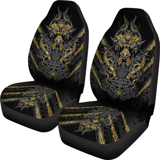 Car Seat Covers Fenrir Tattoo Celtic Gold Car Seat Covers