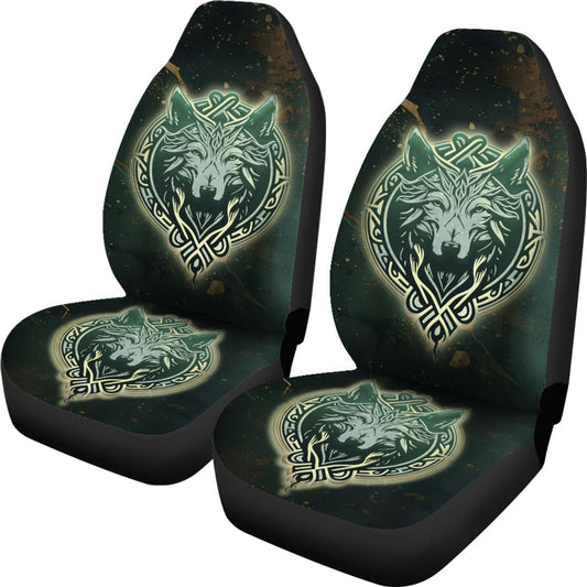 Car Seat Covers Fenrir Tattoo Celtic Marble Pattern Car Seat Covers
