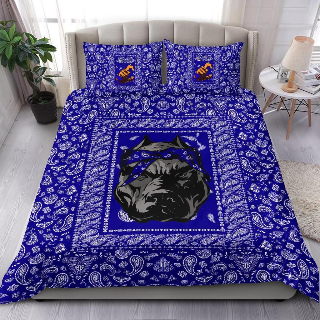 Crips Gang Bulldog Bedding Set
