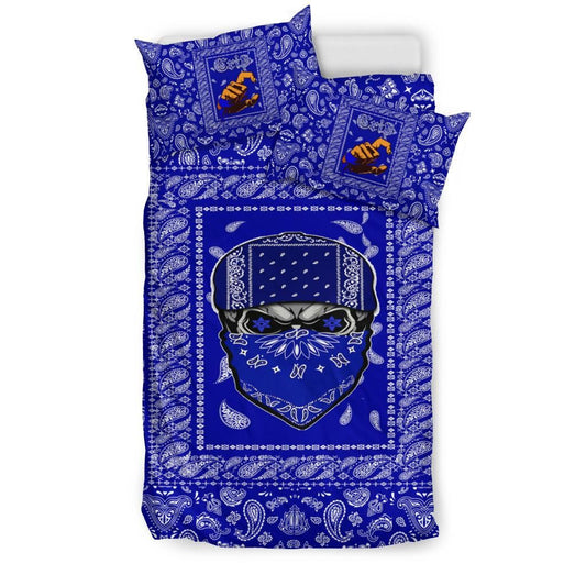 Crips Gang Skull Bedding Set