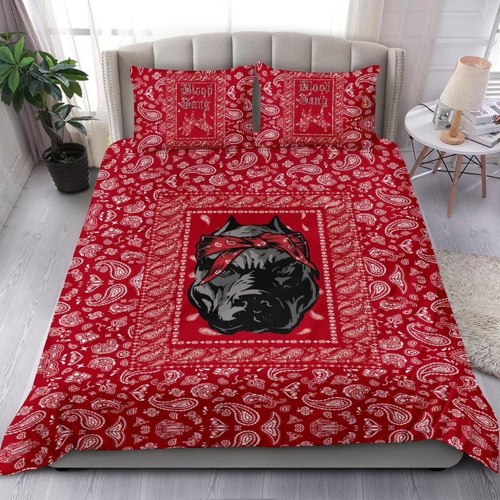 Blood Gang Bulldog Bedding Set