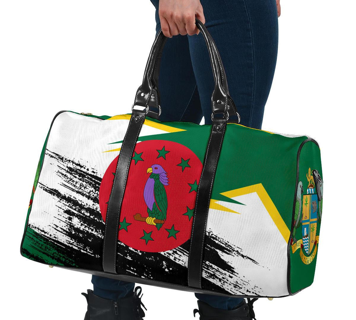 Dominica Flag And Coat Of Arms Travel Bag