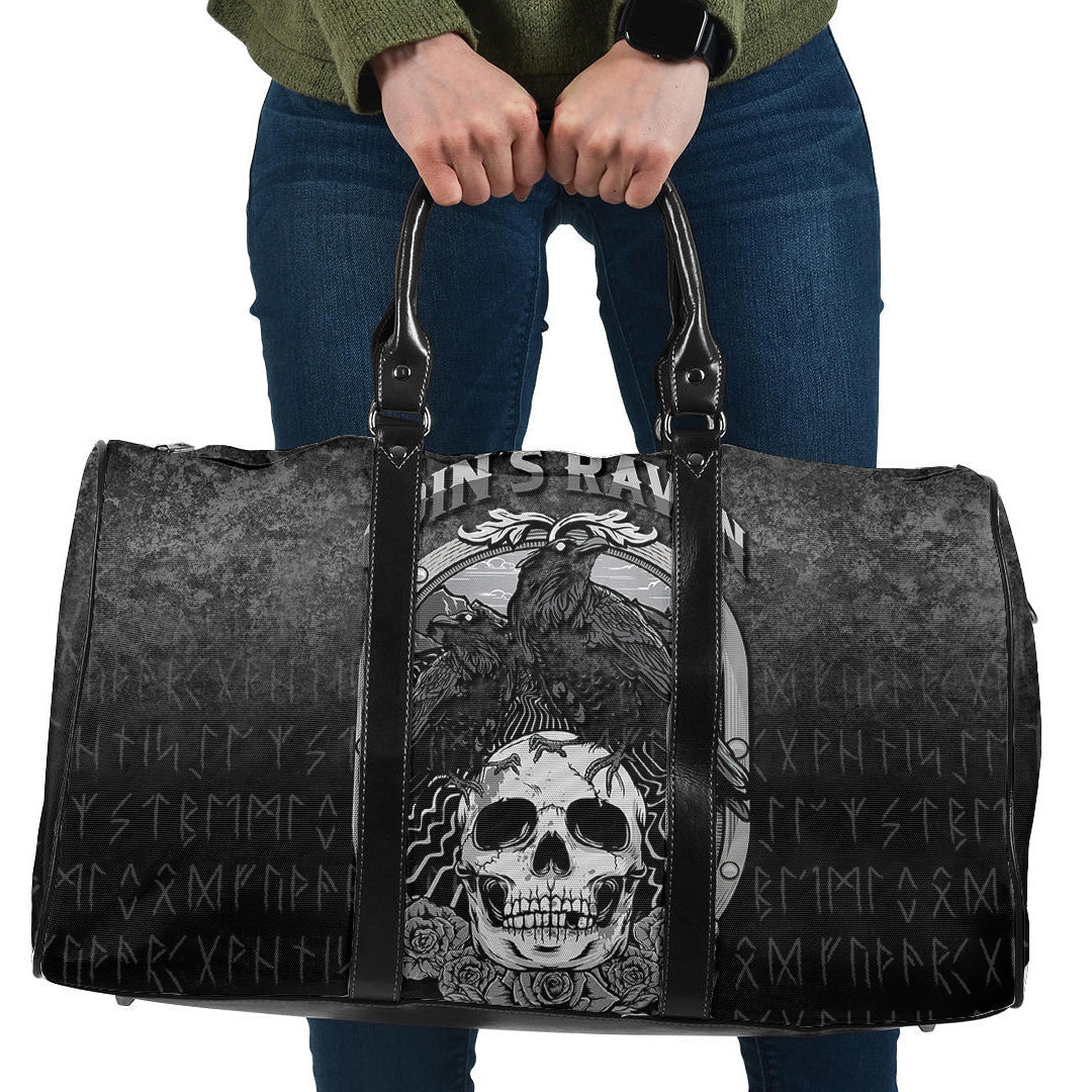 Bag Odins Raven Norse Mythology Ravens Midgard Birds Crow Cyan Version Travel Bag