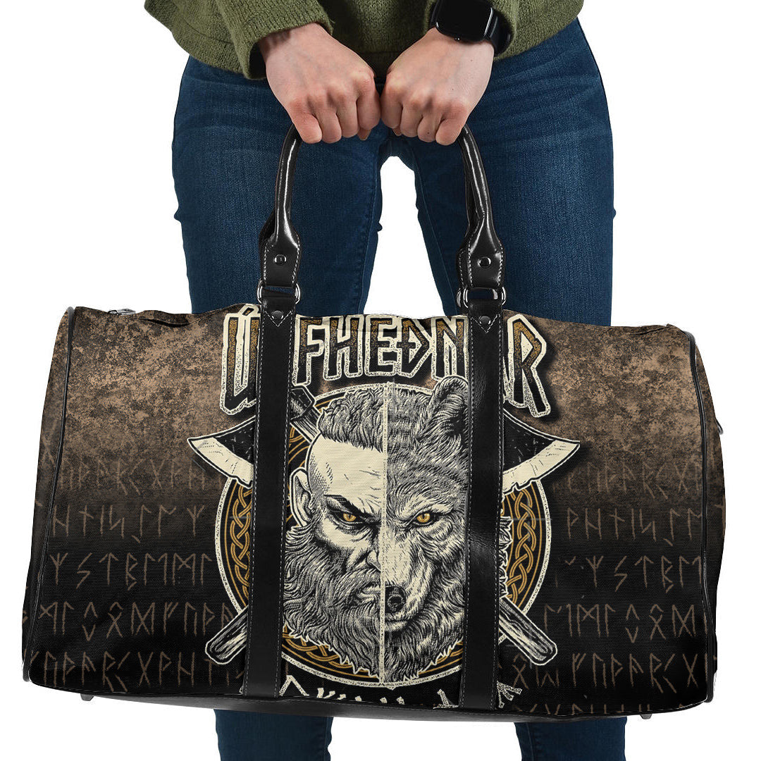 Bag Norse Viking Wolf Ulfhednar Pagan Warrior Ulfhedinn Cyan Version Travel Bag
