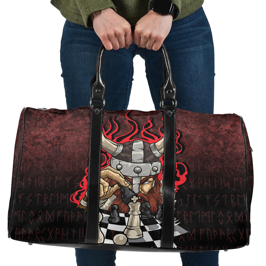 Bag Brave Viking With Chessboard Chess Travel Bag