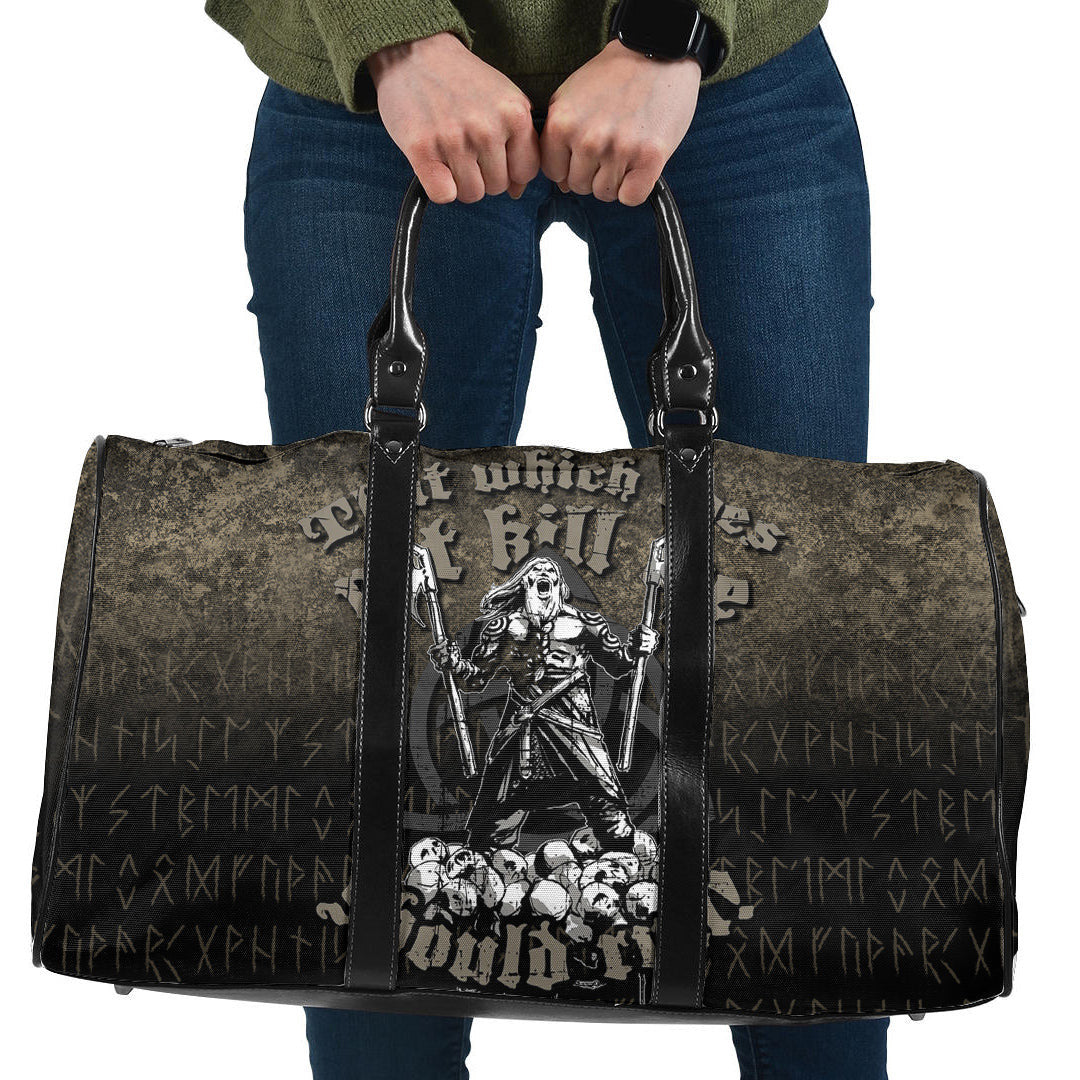 Bag That Which Does Not Kill Me Should Run! Cyan Version Travel Bag