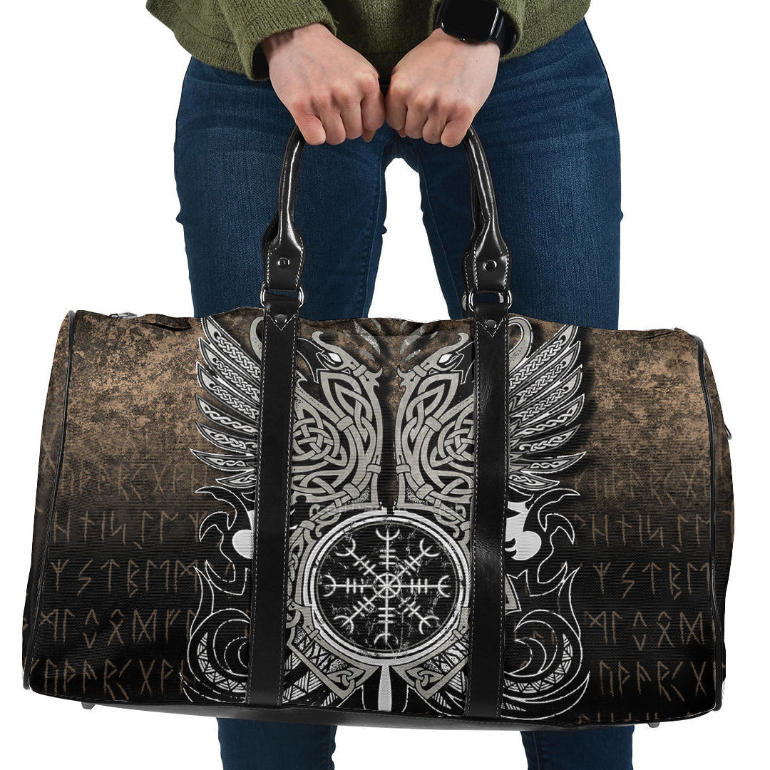 Bag Huginn & Muninn, Odin's Ravens Cyan Version Travel Bag