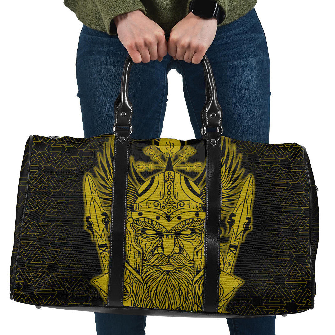 Bag Odin And Raven Gold Viking Travel Bag