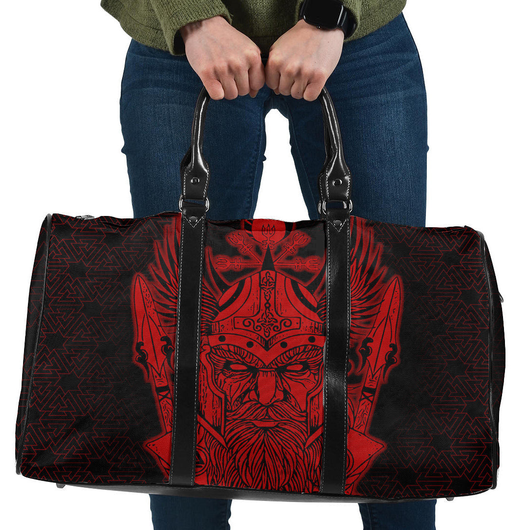 Bag Odin And Raven Red Viking Travel Bag