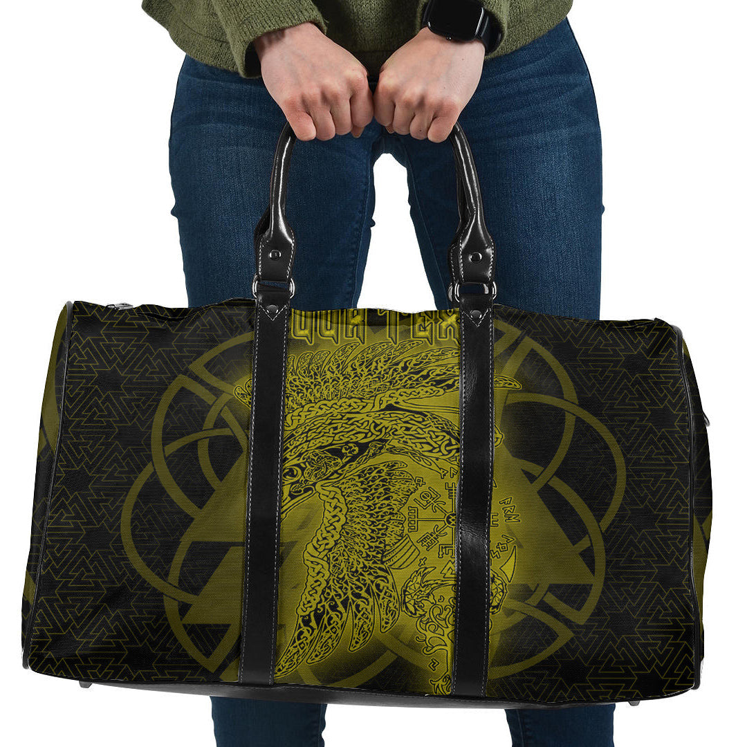 Bag Valknut Raven Gold Viking Travel Bag