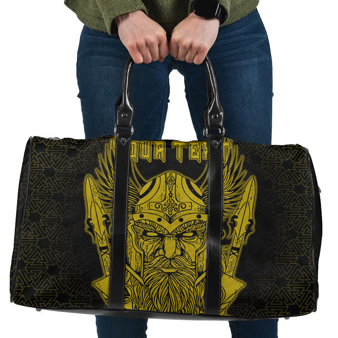 Bag Custom Odin And Raven Gold Viking Travel Bag