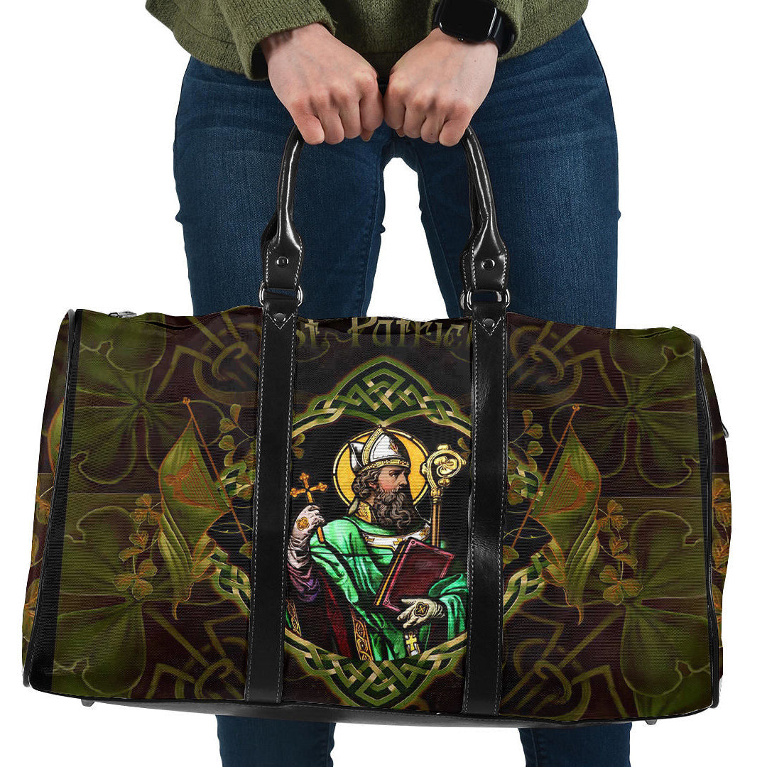Bag ST Patrick Day Yggdrasil Three Leaf Clover Celtic Style Travel Bag