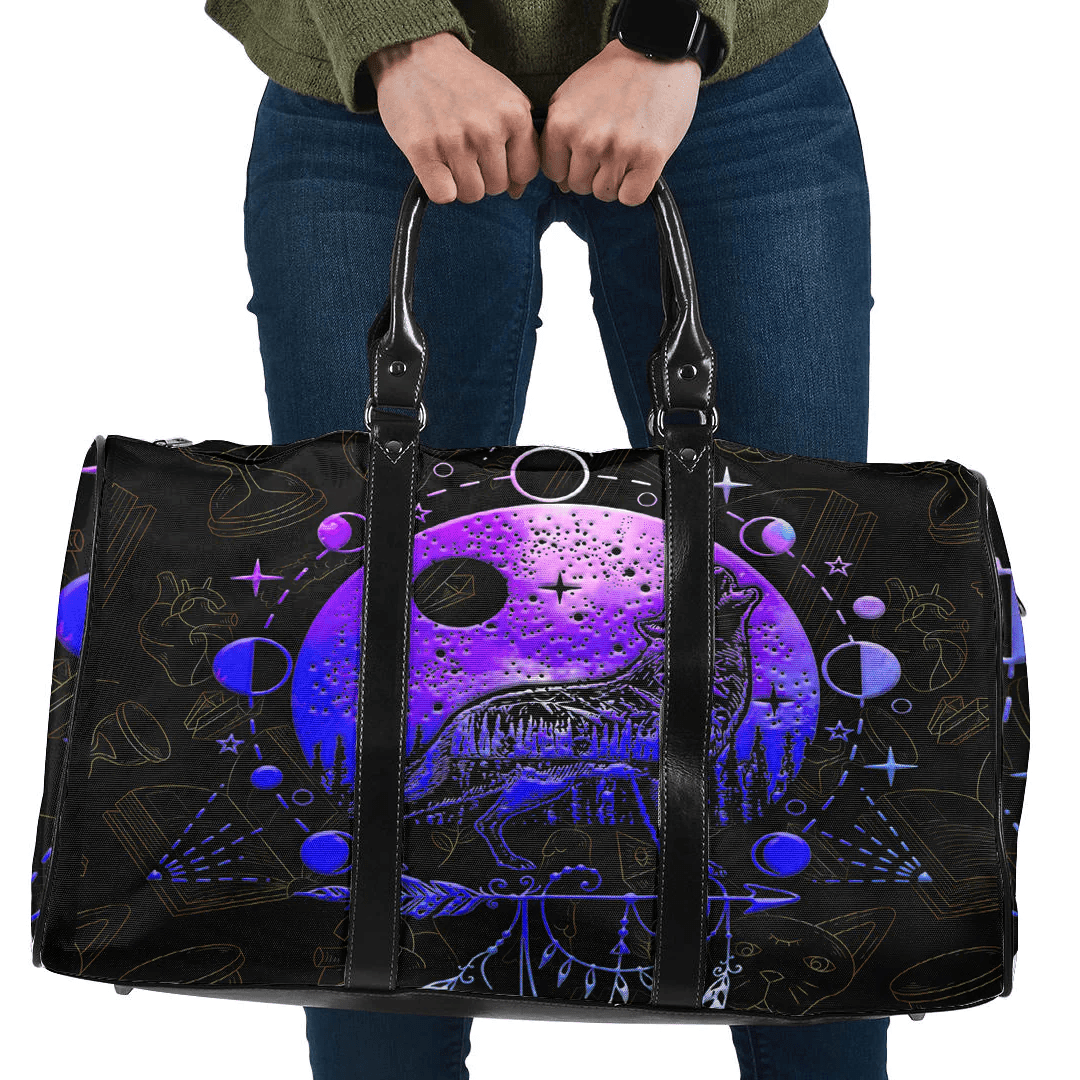Bag Wolf Howling At The Moon Travel Bag