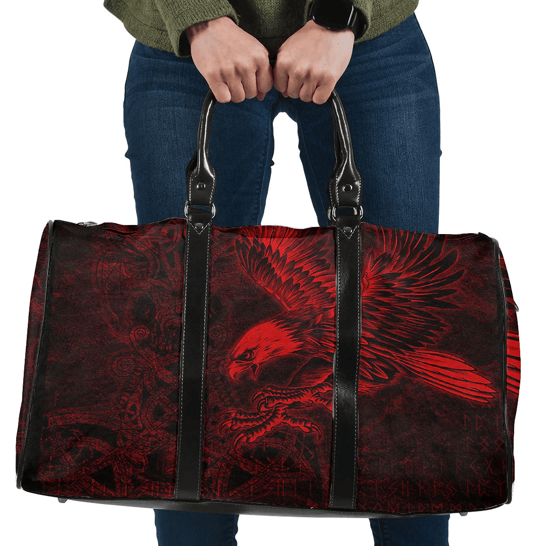 Bag Raven Mjolnir Red Viking Travel Bag