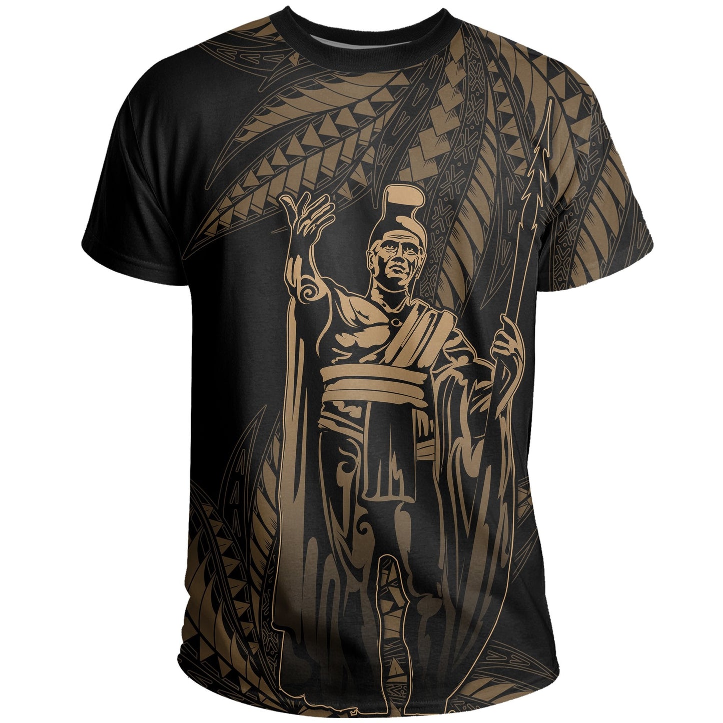 Hawaii King Polynesian T-Shirt - Durk Style Gold - Ah