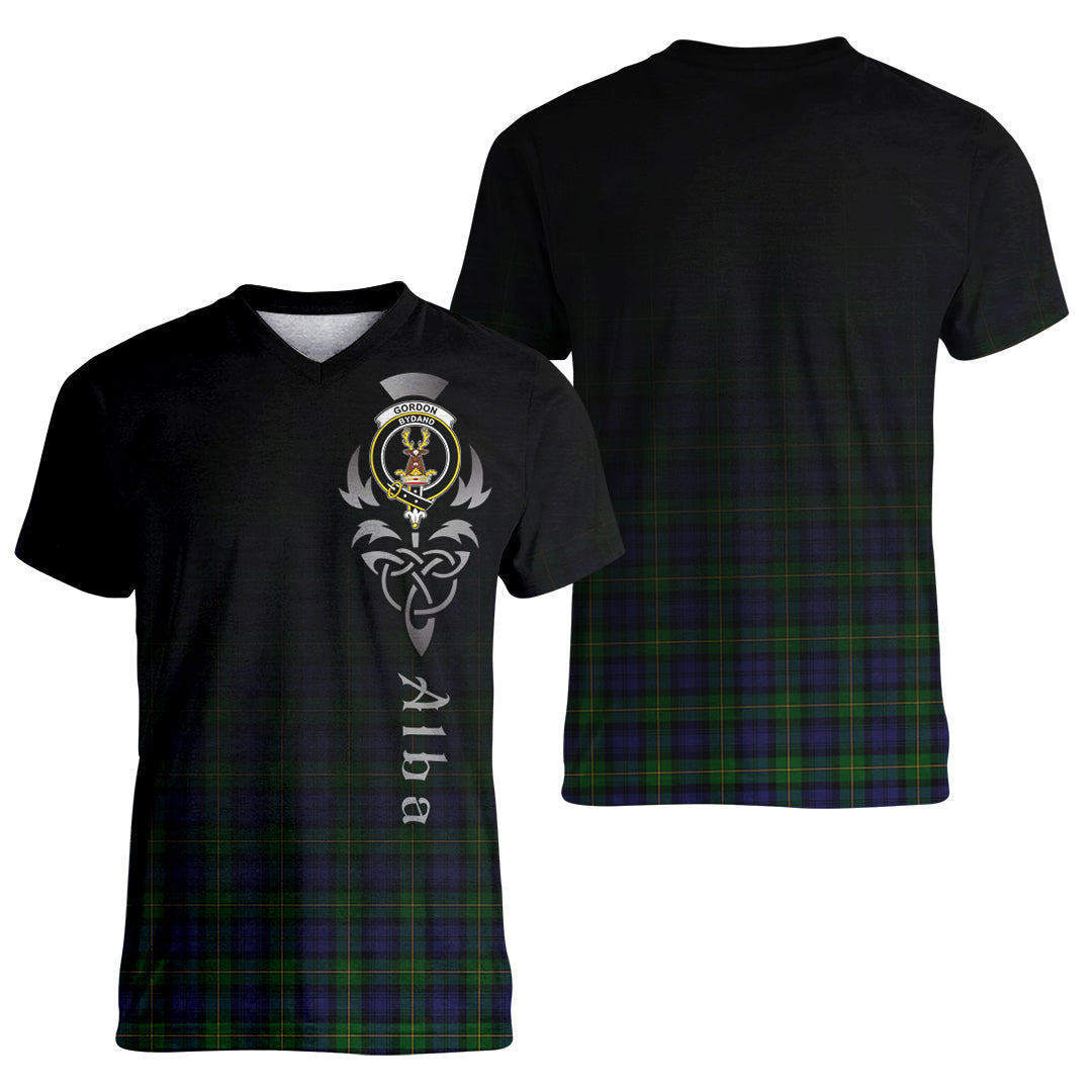 Printivon Gordon Tartan Crest Alba Celtic T Shirt
