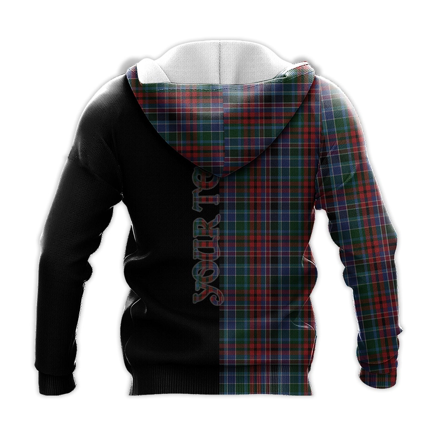 Printivon Gordon Red Tartan Personalize Half Hoodie