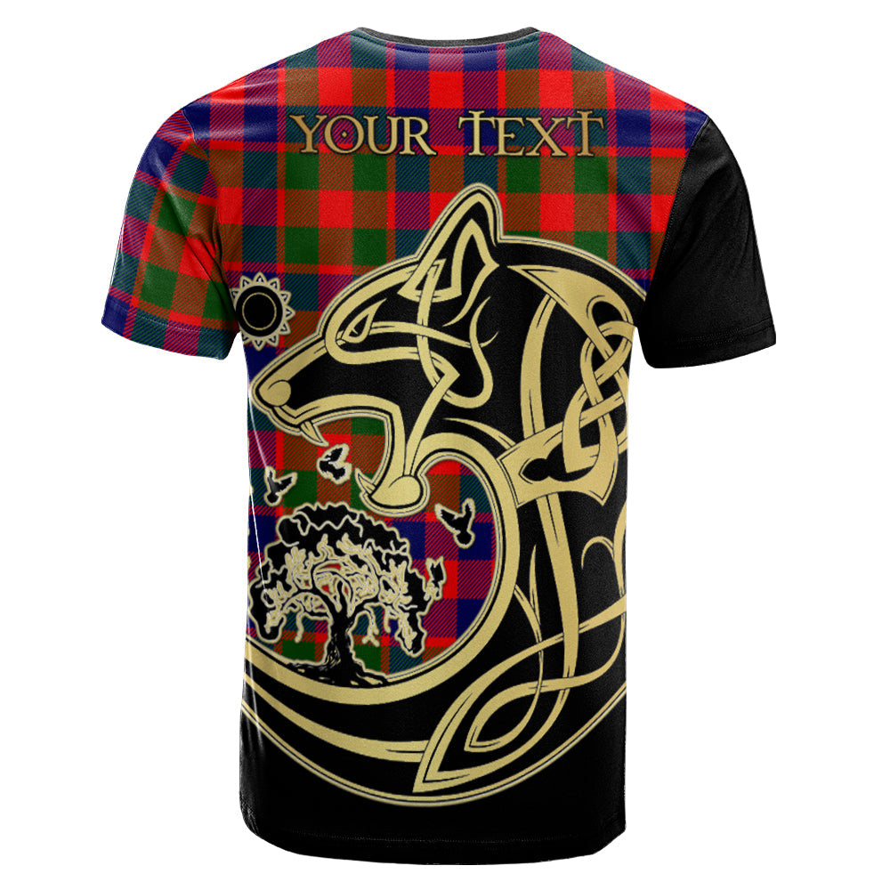Printivon Gow of Skeoch Crest Celtic Wolf Tartan T Shirt Custom Your Text