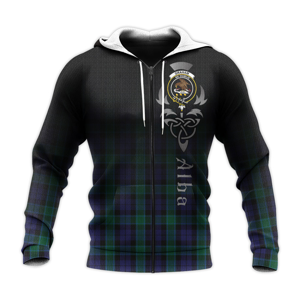 Printivon Graham Of Menteith Tartan Crest Alba Celtic Hoodie