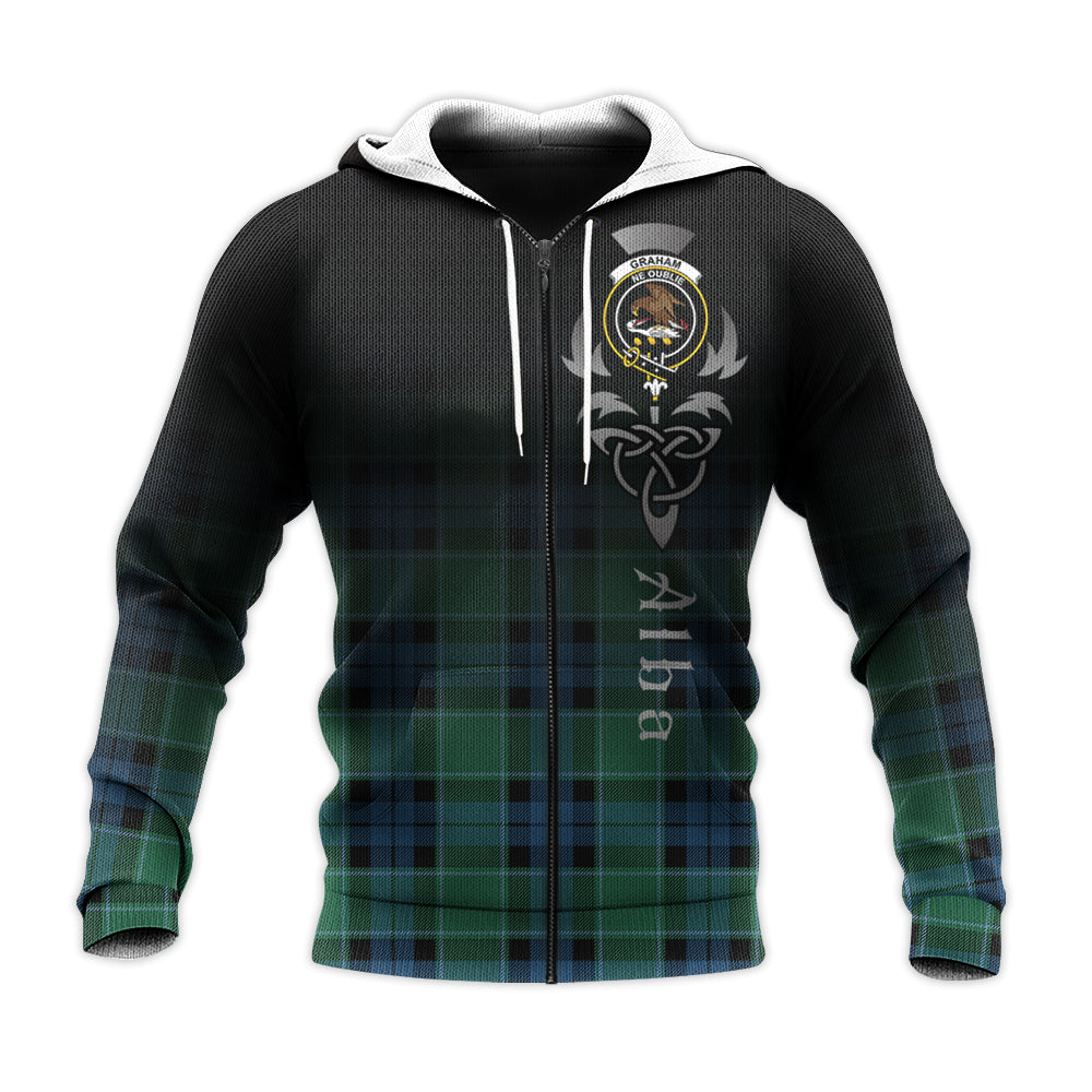 Printivon Graham Of Menteith Ancient Tartan Crest Alba Celtic Hoodie