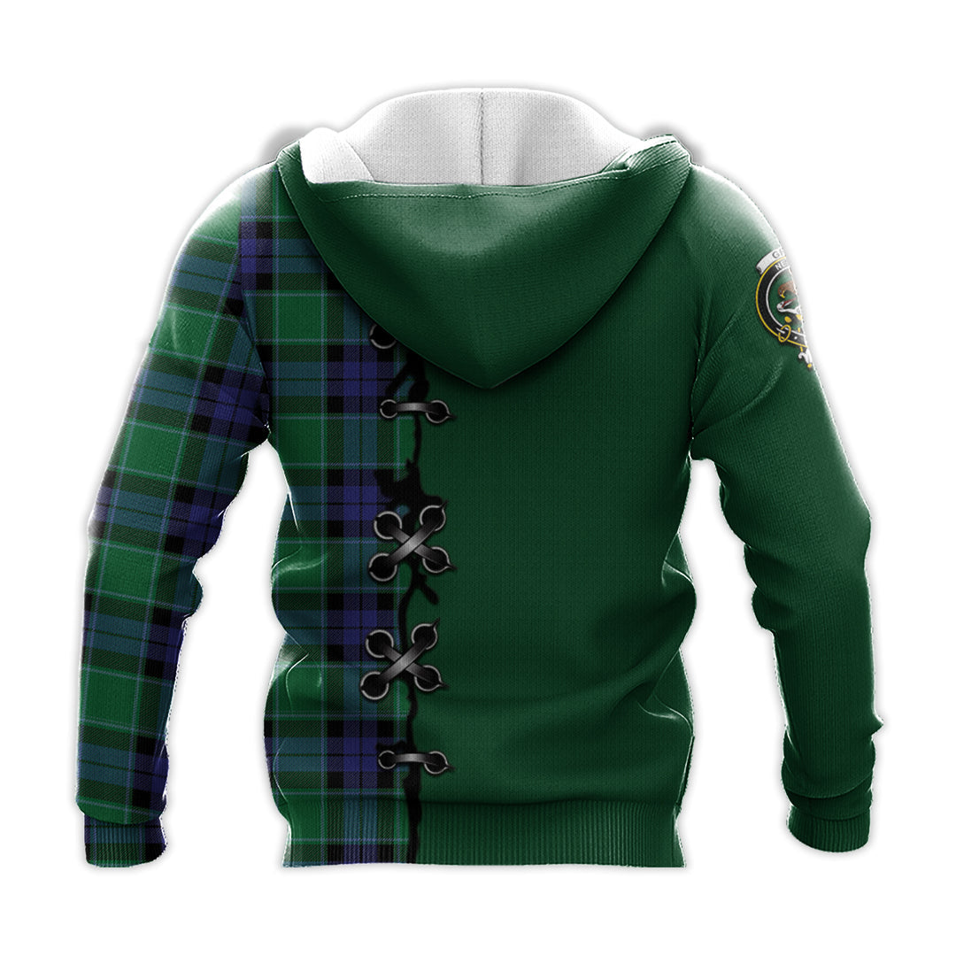 Printivon Graham Of Menteith Modern Tartan Hoodie Lion Rampant And Celtic Thistle Style