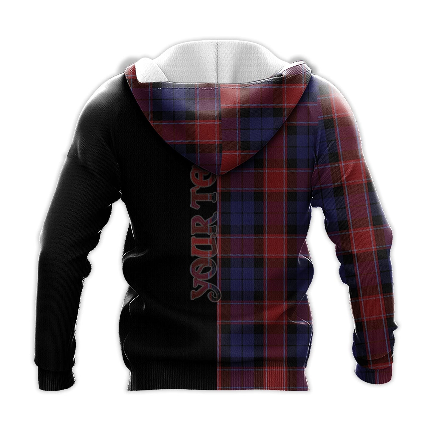 Printivon Graham Of Menteith Red Tartan Personalize Half Hoodie
