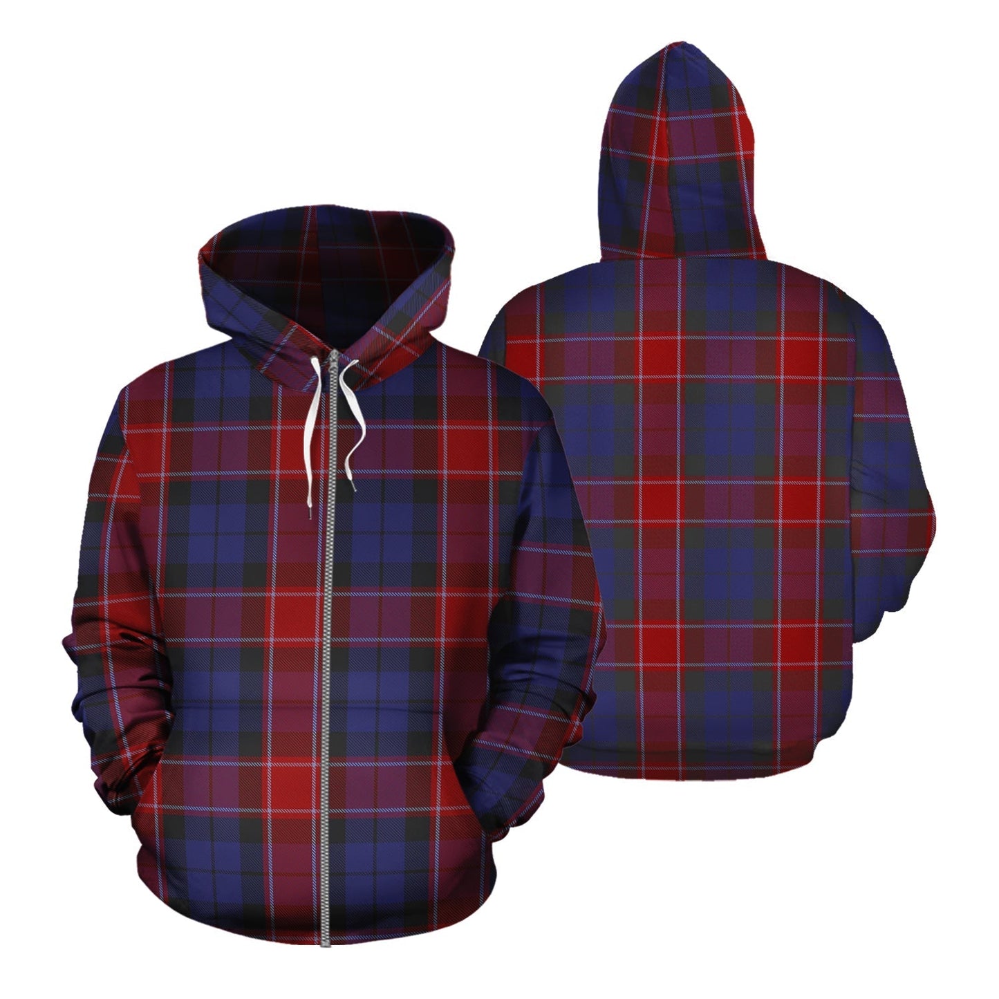 Printivon Graham Of Menteith Red Tartan Hoodie
