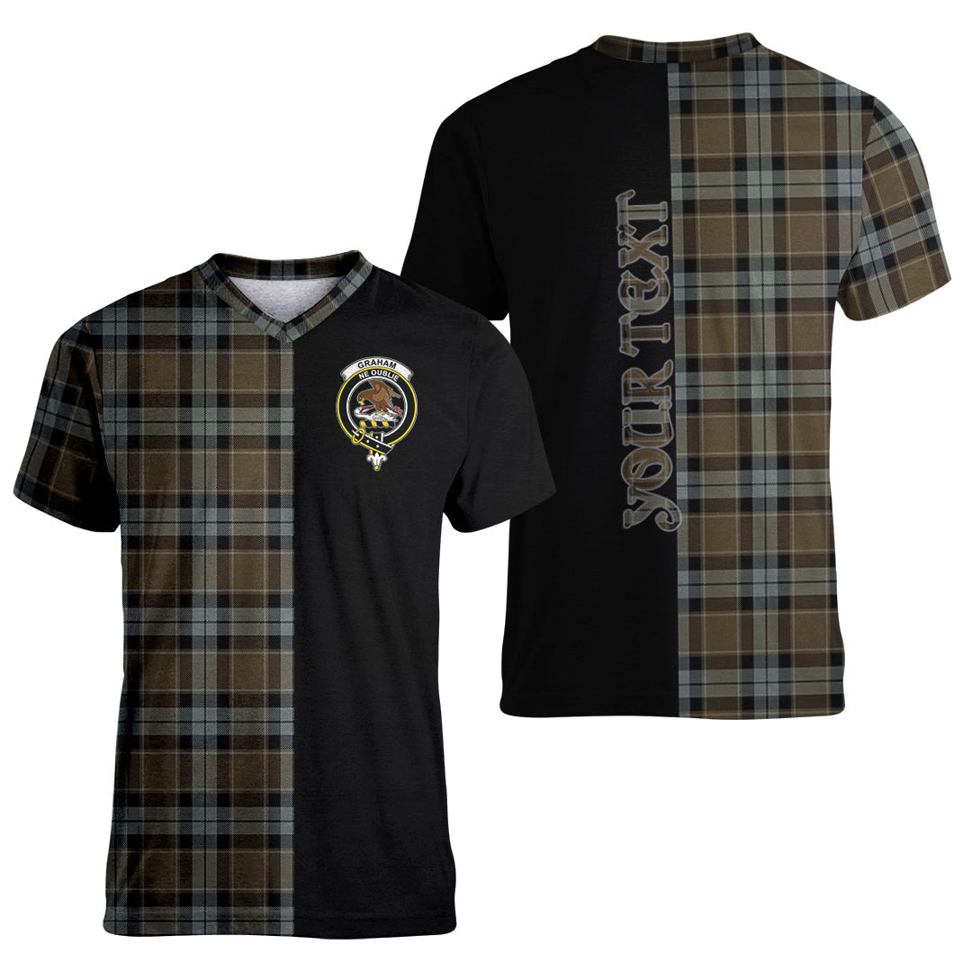 Printivon Graham of Menteith Weathered Tartan Personalize Half T shirt