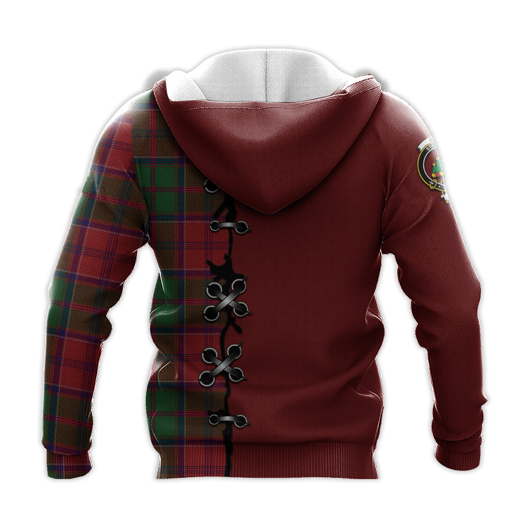 Printivon Grant Tartan Hoodie Lion Rampant And Celtic Thistle Style