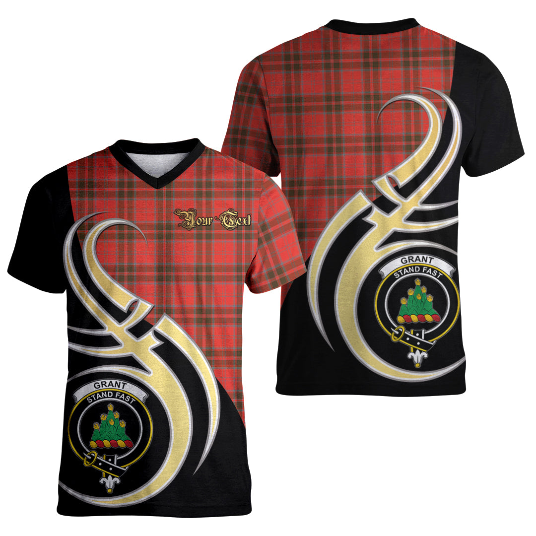 Printivon Grant Weathered Tartan Crest Believe In Me T Shirt