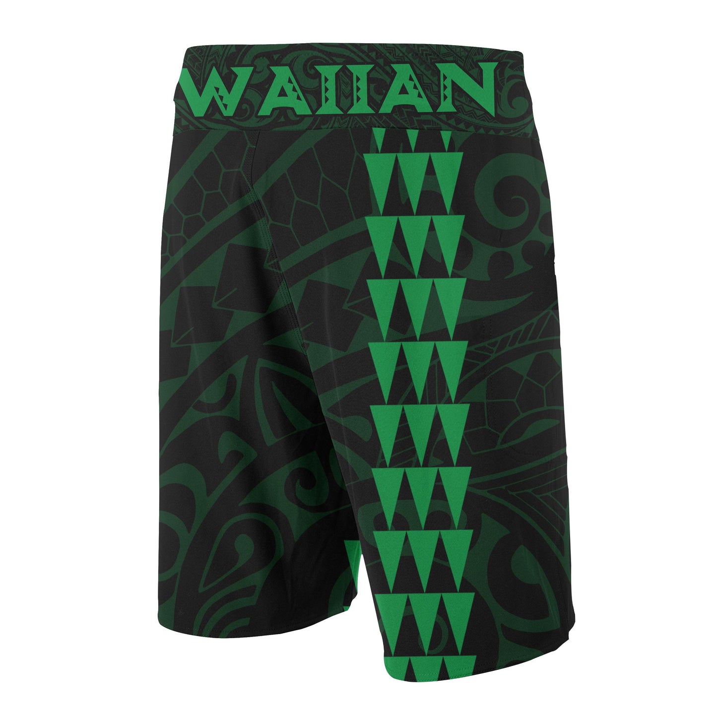 Hawaii Polynesian Warrior Board Shorts Green V.2