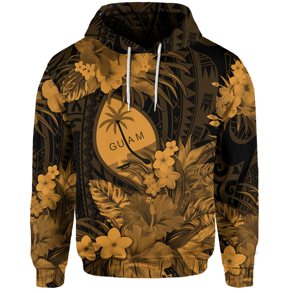 Guam Polynesian Hoodie/ Zip Hoodie Tropical Flowers Zip Up Hoodie