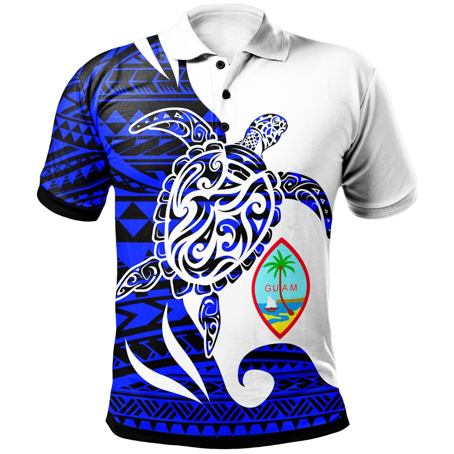Guam Custom Personalised Polo Shirt - Mega Turtle