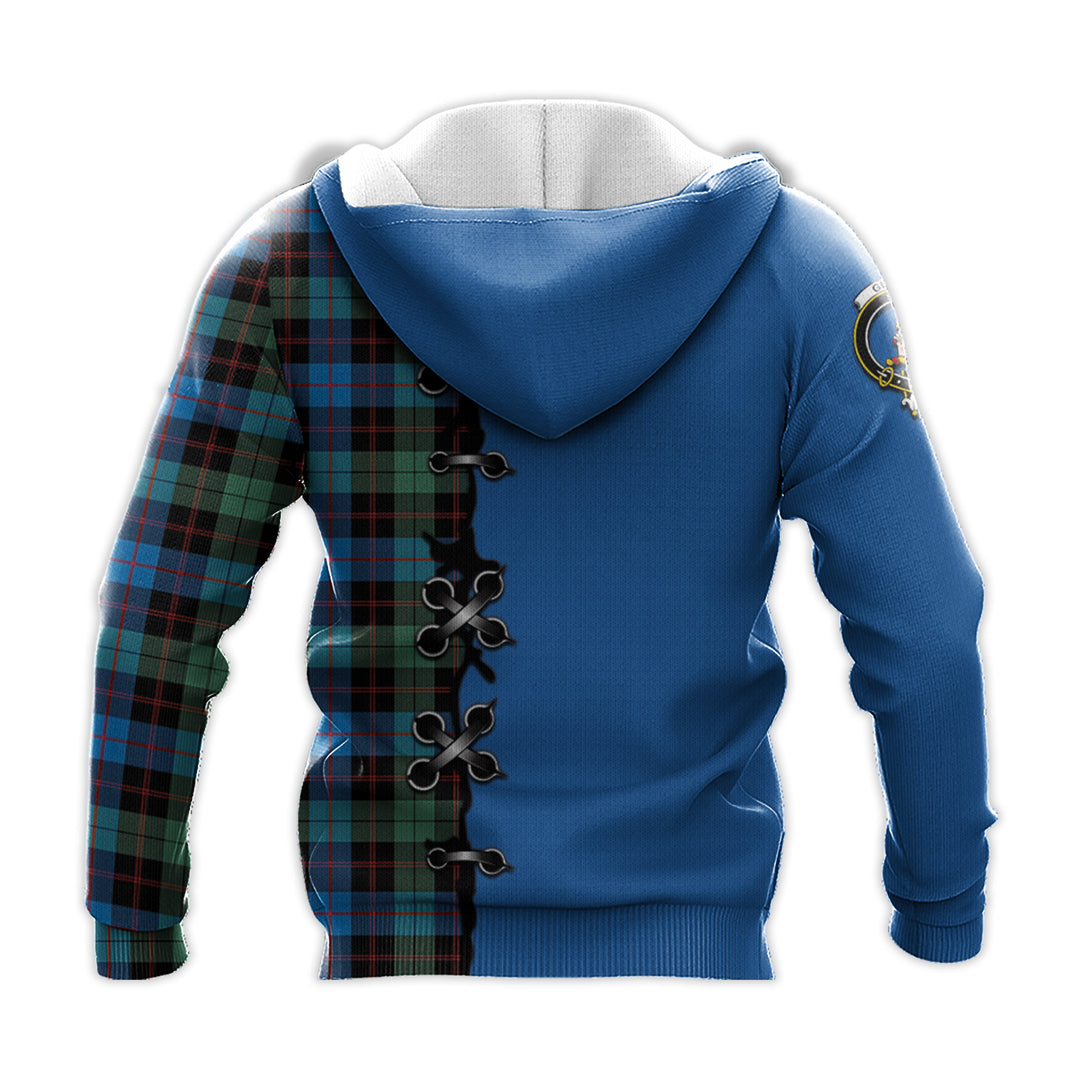 Printivon Guthrie Ancient Tartan Hoodie Lion Rampant And Celtic Thistle Style
