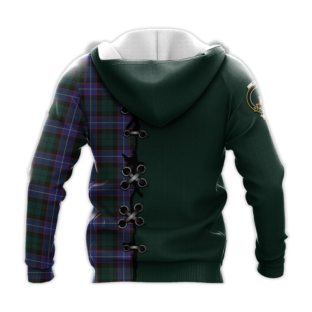 Printivon Guthrie Modern Tartan Hoodie Lion Rampant And Celtic Thistle Style