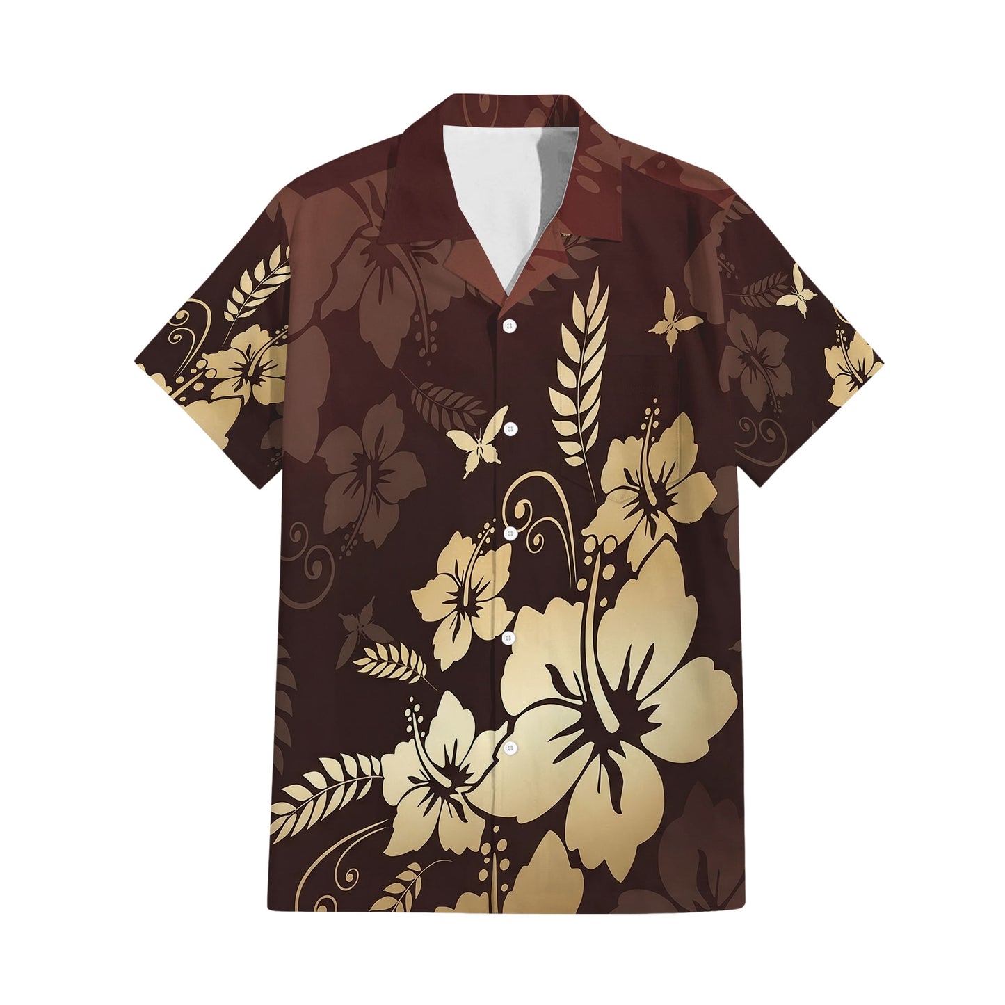 Vintage Polynesian Flowers Pattern Matching Outfit For Couple Tropical Island Puletasi Dress Man Shirt For Her Him