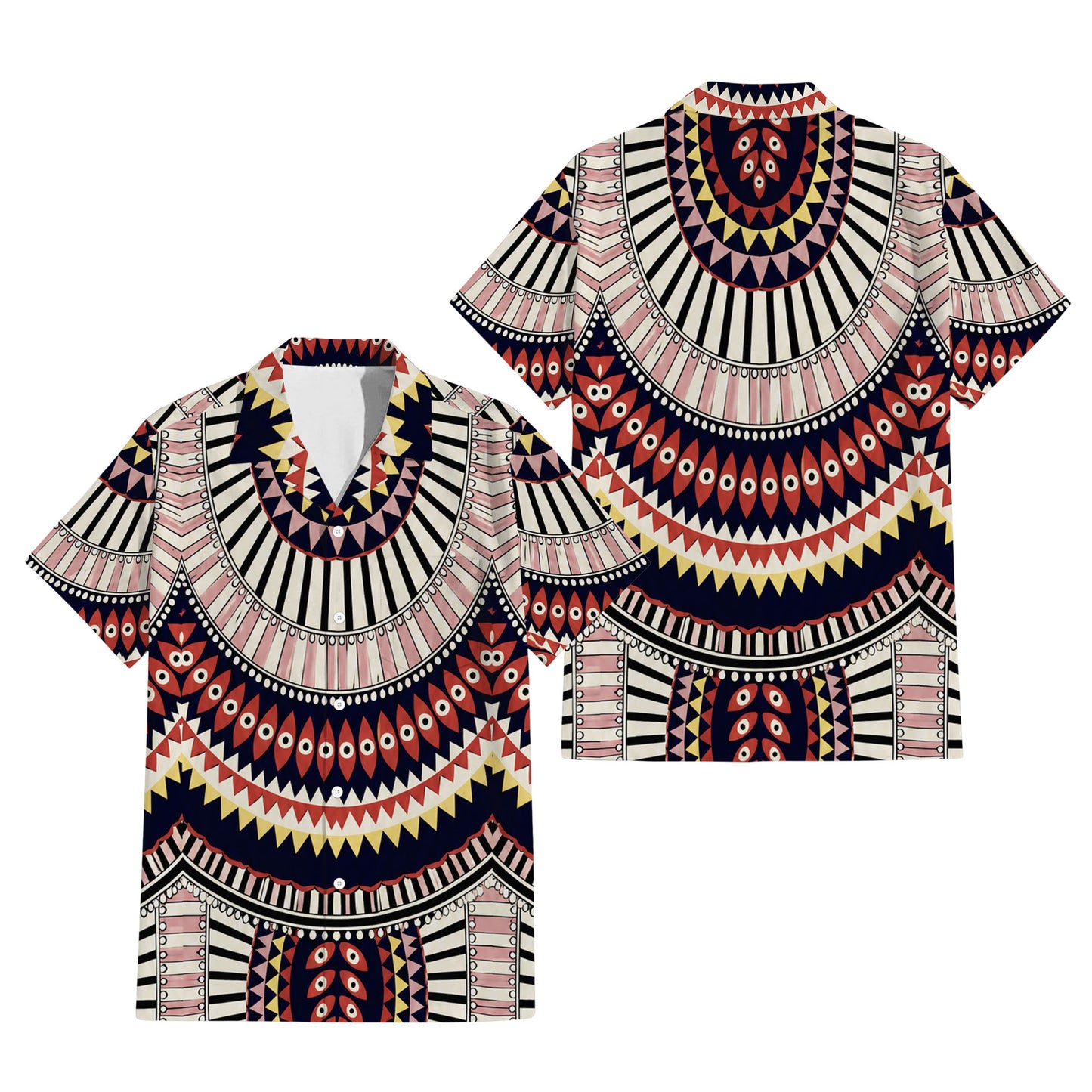 Vintage Pattern Matching Outfit For Couple Island Puletasi Dress And Hawaiian Shirt For Her Him