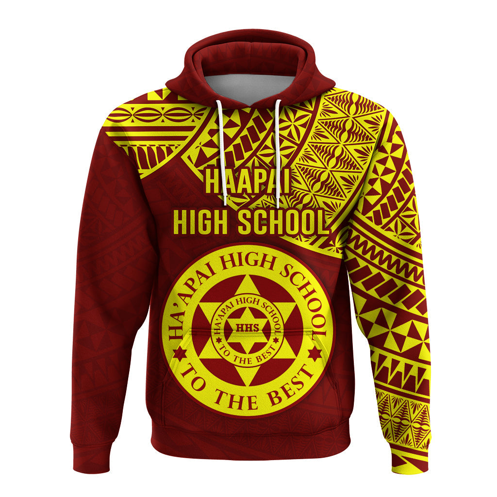 ( Personalised) Haapai High School Hoodie Maroon and Gold