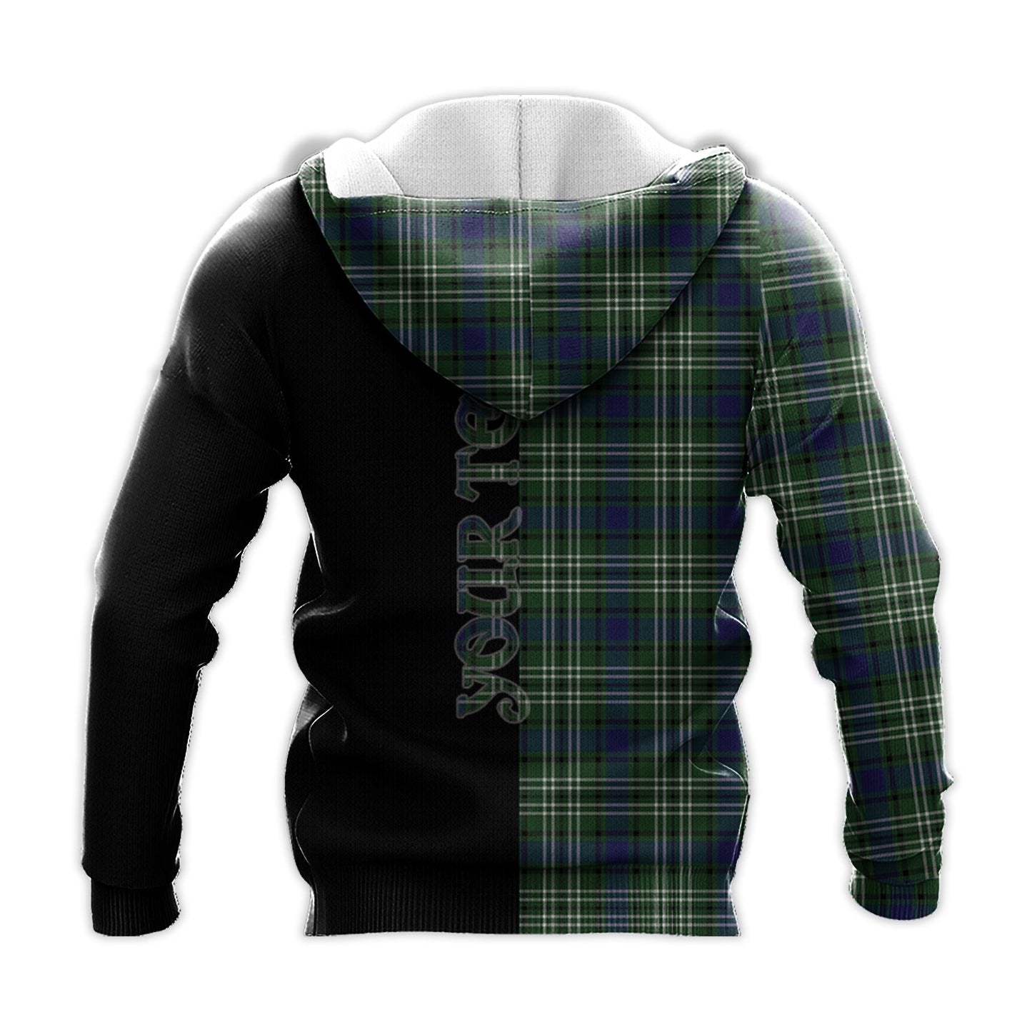 Printivon Haliburton Tartan Personalize Half Hoodie