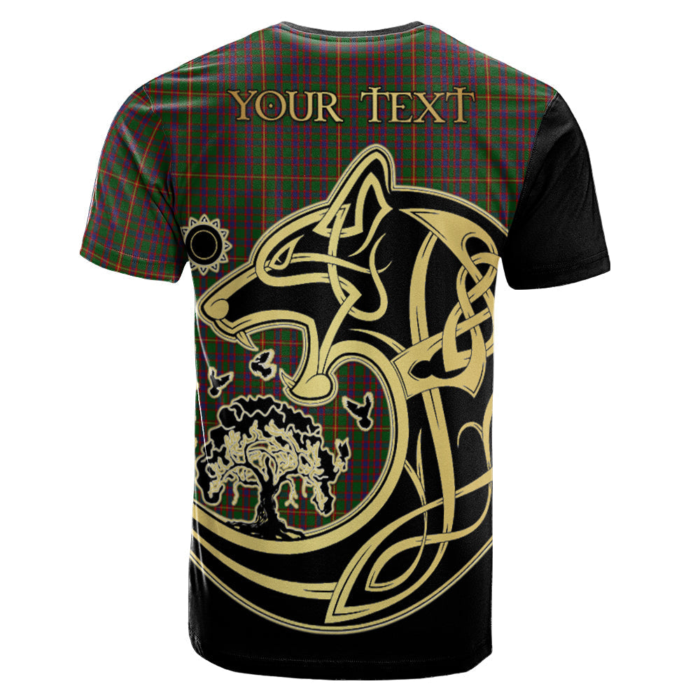 Printivon Hall Crest Celtic Wolf Tartan T Shirt Custom Your Text