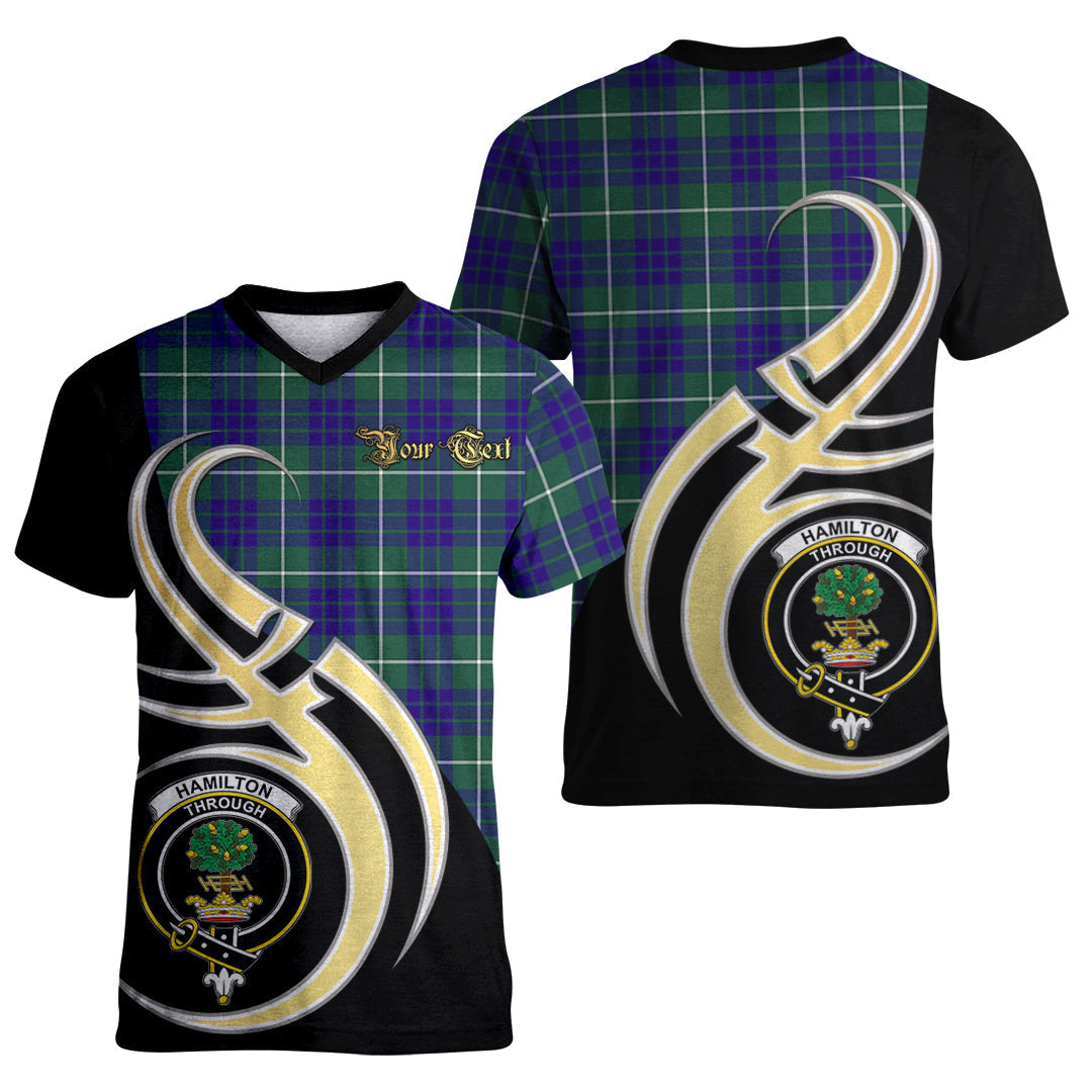 Printivon Hamilton Hunting Modern Tartan Crest Believe In Me T Shirt