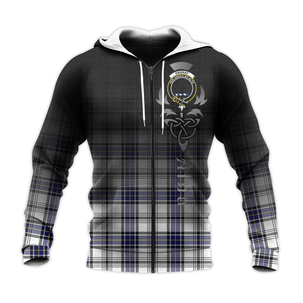 Printivon Hannay Modern Tartan Crest Alba Celtic Hoodie