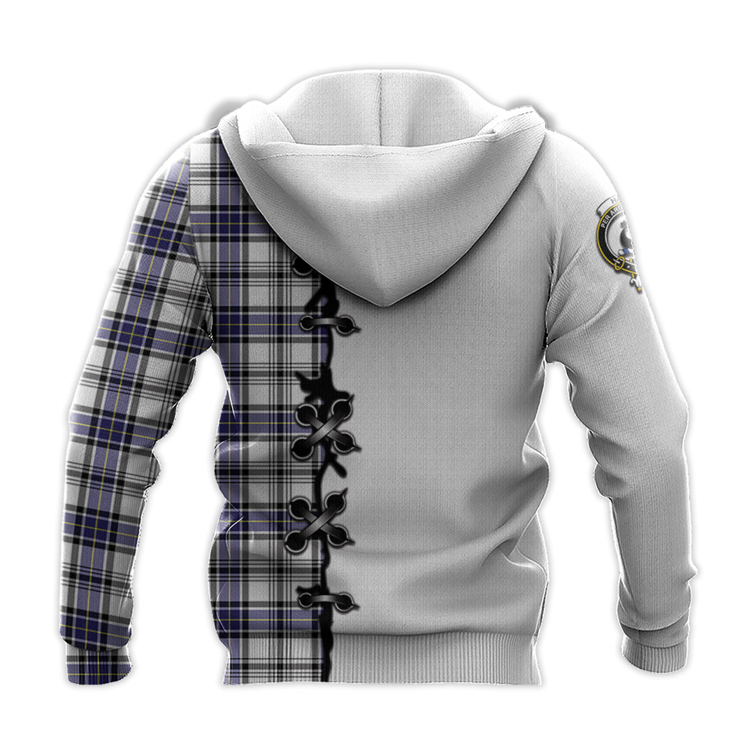 Printivon Hannay Modern Tartan Hoodie Lion Rampant And Celtic Thistle Style
