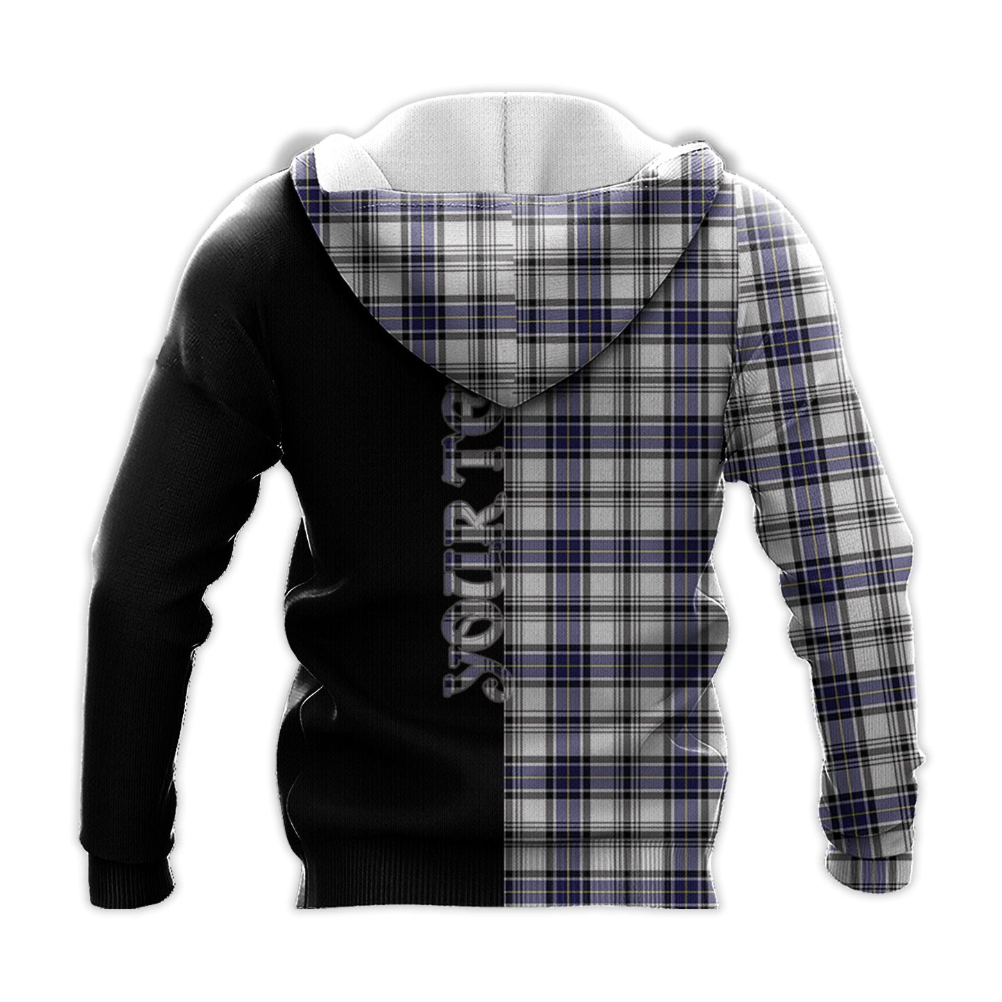 Printivon Hannay Modern Tartan Personalize Half Hoodie